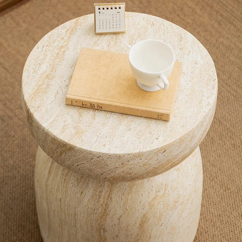LH medieval style imitation travertine magnesium mud edge few B & B home coffee table swimming pool round table