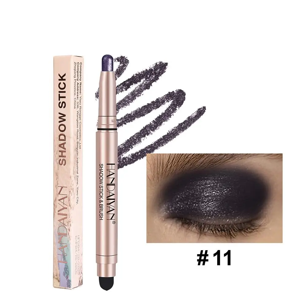 Ombretto a doppia testa Stick Diamond Shimmer Highlighter 2024 Pencil Pen Matte Pearl Cream Brush ombretto pigmento duraturo W4H8