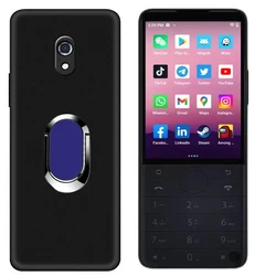 Ring Holder Case for Xiaomi Mi Qin F21 Pro Black Matte Kickstand Protective Cover for Xiaomi Mi Qin F22 Pro TPU Case