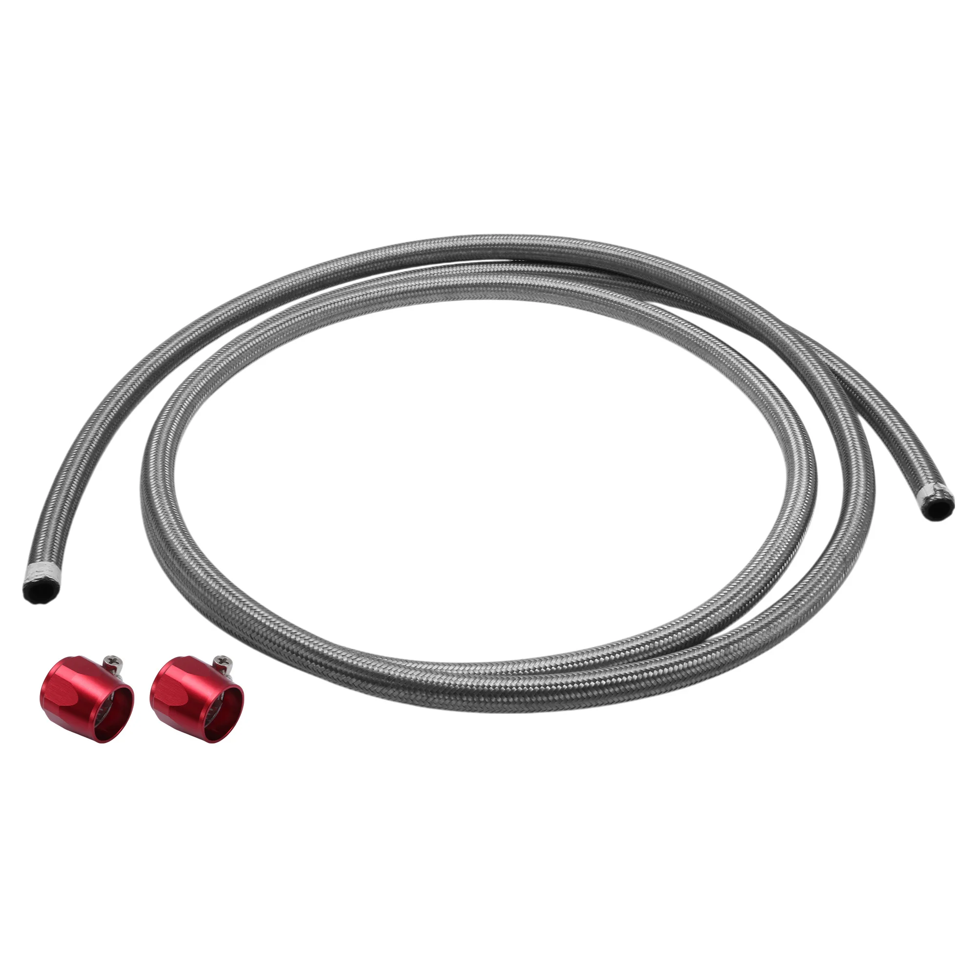 

UXCELL AN-12 Fuel Line Kit 9.02ft Hose Automotive Fuel Hose with 2 Clamps 14.27mm(ID)