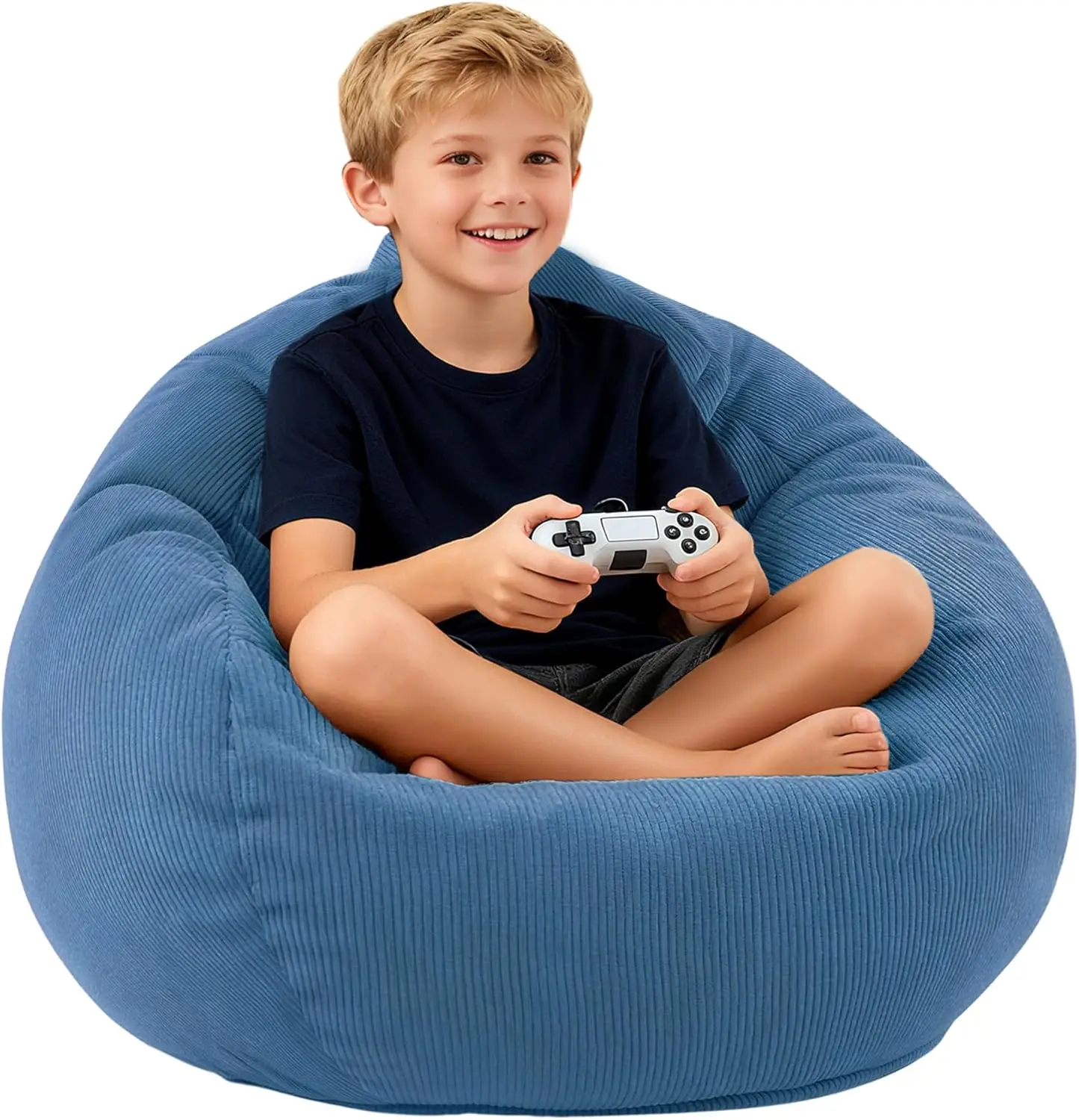 

Кресло-мешок из пены с эффектом памяти для детей и подростков, круглое удобное кресло для чтения и игр для гостиной, спальни, общежития