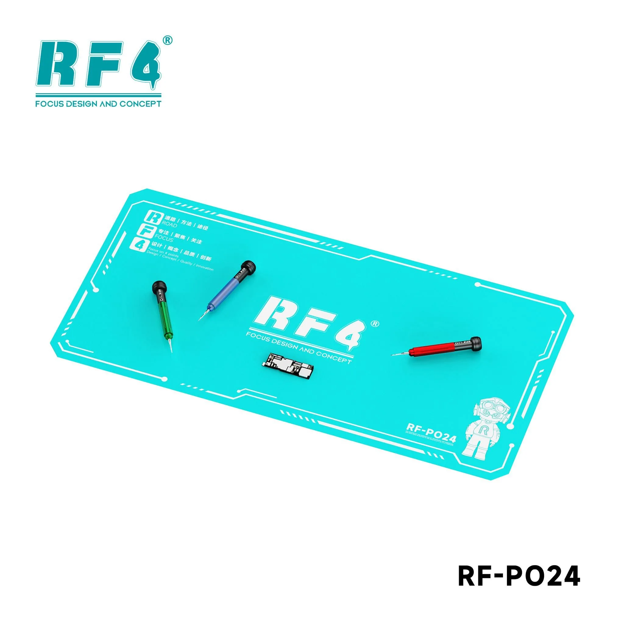 RF4 Insulated Silicone Soldering Mat Welding 700x350MM BGA Desktop Station Phone Repair Pad Maintenance Platform RF-PO24 Repair