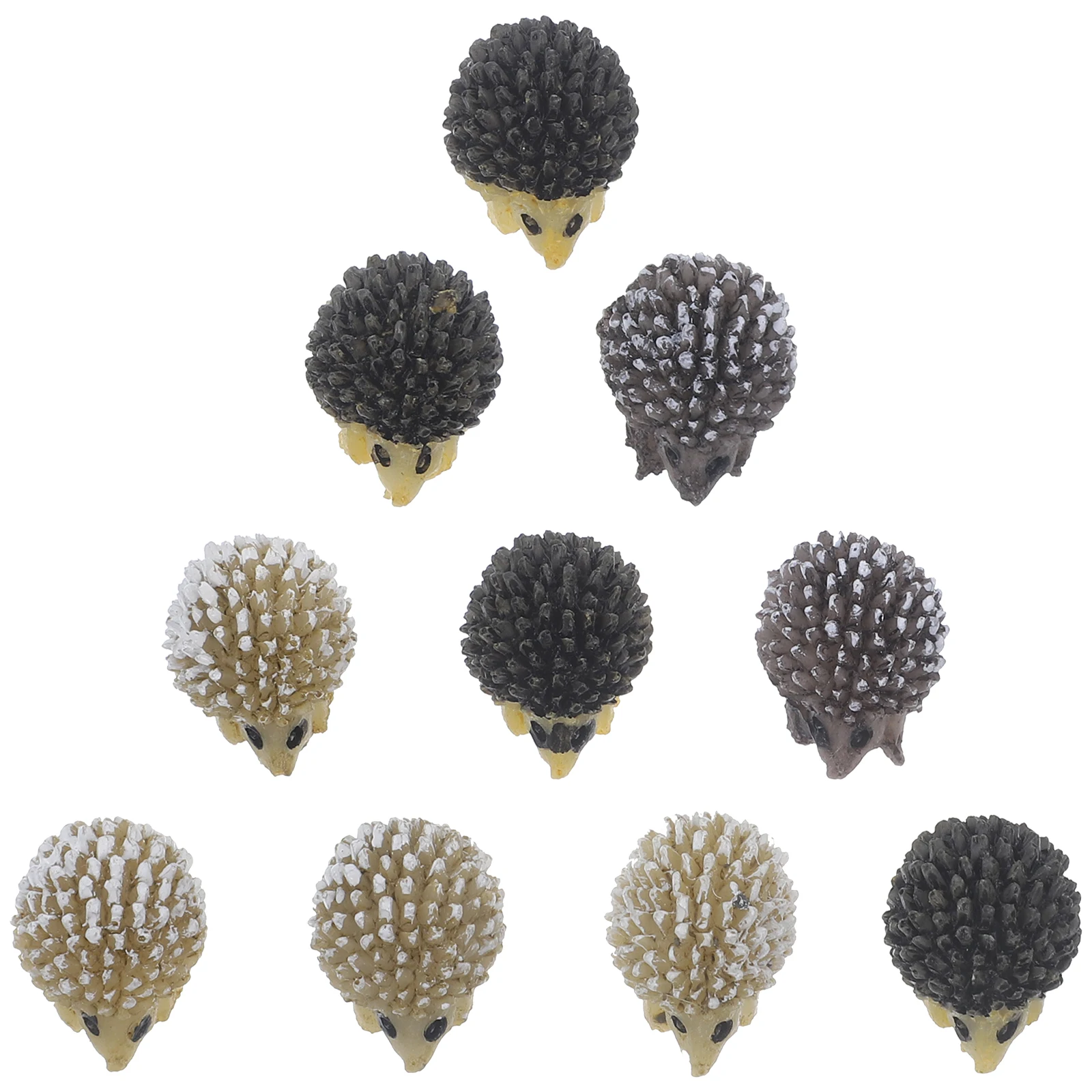 

10pcs Hedgehog Ornaments Resin 15x10mm Mini House Hedgehog Gardening Props Micro Landscape Decorative Figurines