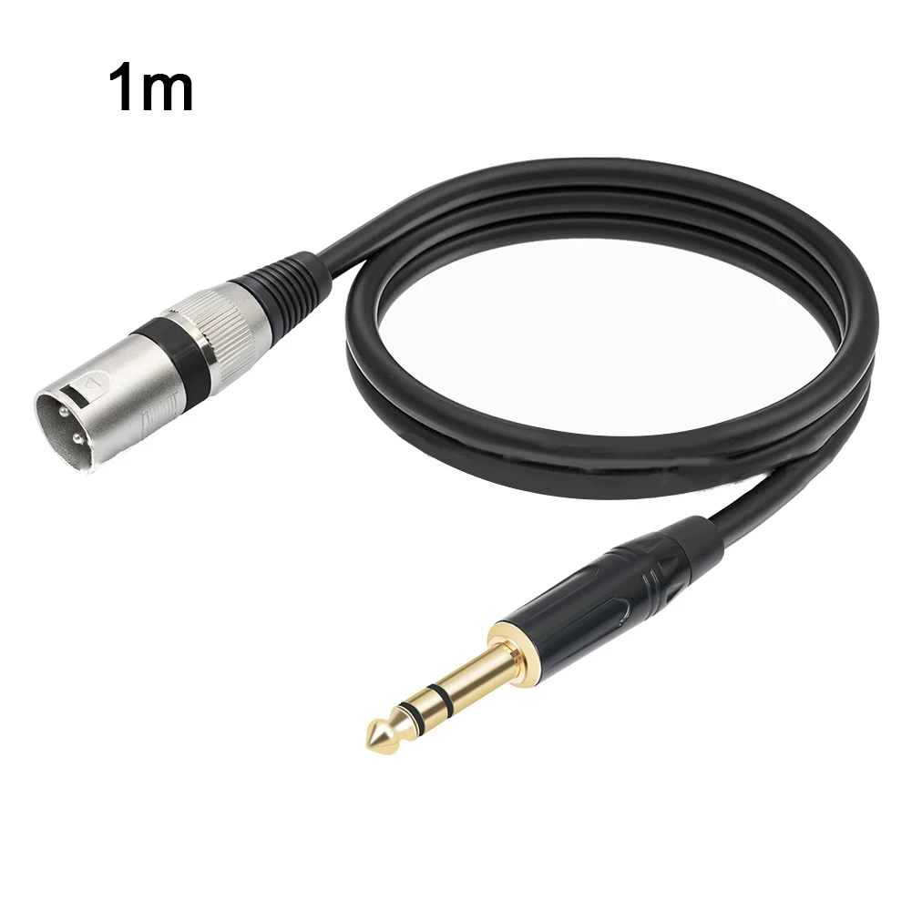 

1pc XLR 3 Pin Male To TRS 6.35mm Mic Cable 1/4 Inch TRS Male To XLR Male Audio Stereo Microphone Speaker Cable 1M/2M/300CM/5M/10