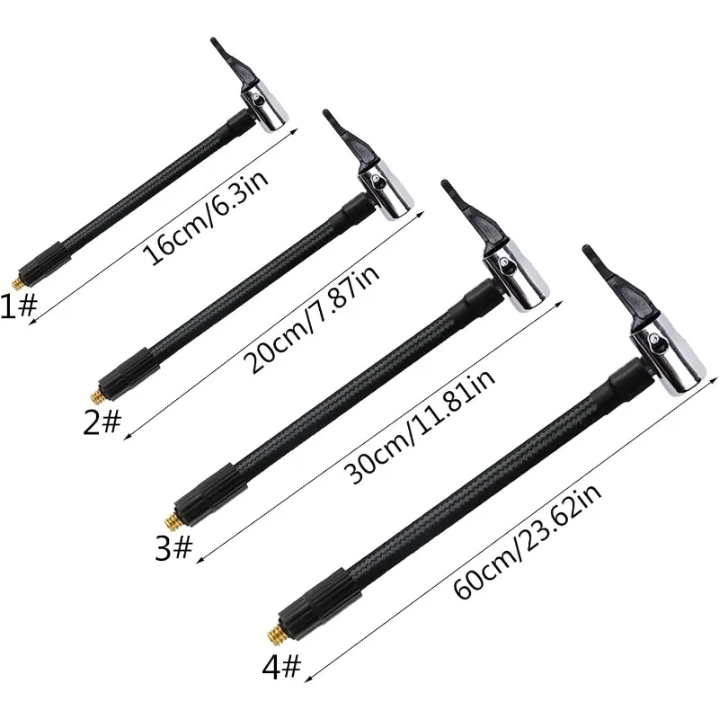 

16-100cm Flexible Extension Tire for Valve Adaptor Air Hose Inflator Adapter Standard Tire for Valve M6 Thread Tire for Valve