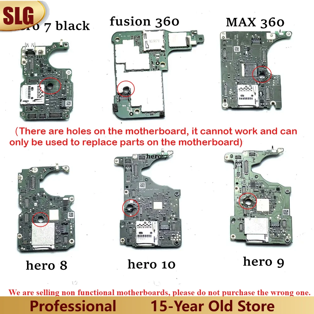 1шт не работает! Оригинальная материнская плата для отходов, материнская плата для экшн-камеры Gopro Hero 10, 9, 8, 7, 6, 5, 4, 3 Fusion Max