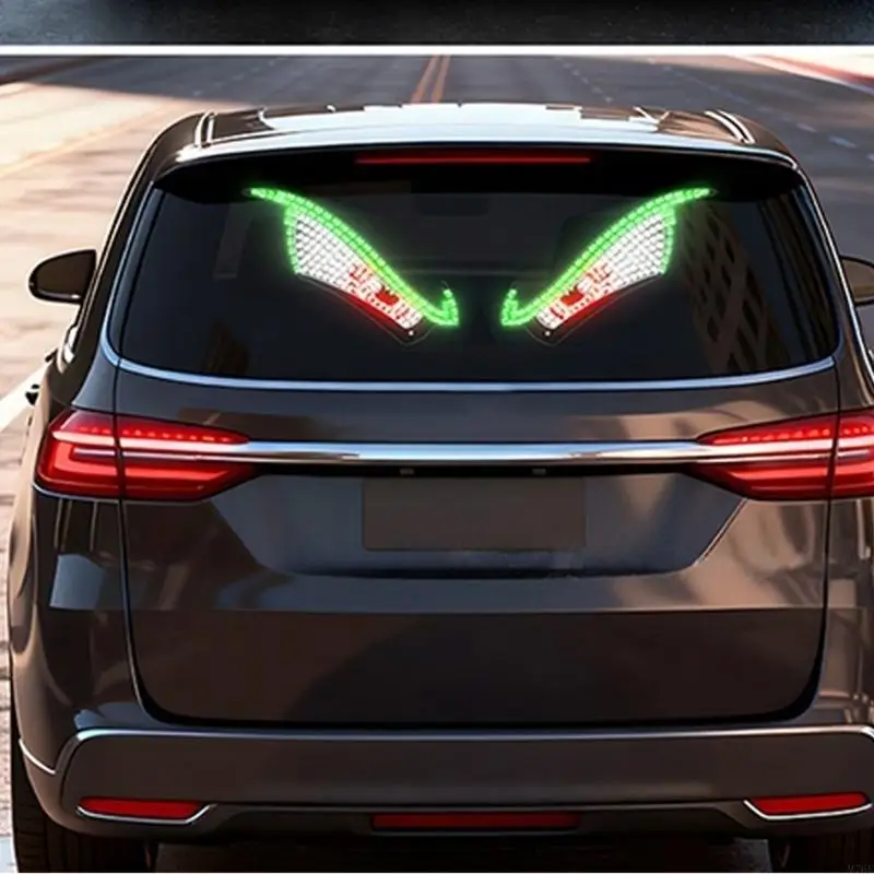 M76E 1 Paar einzigartige LED-Automobil-Dekorationsleuchte mit Dämonenauge, USB-betrieben, mit lebendiger Farboption für Autos – Detail 5