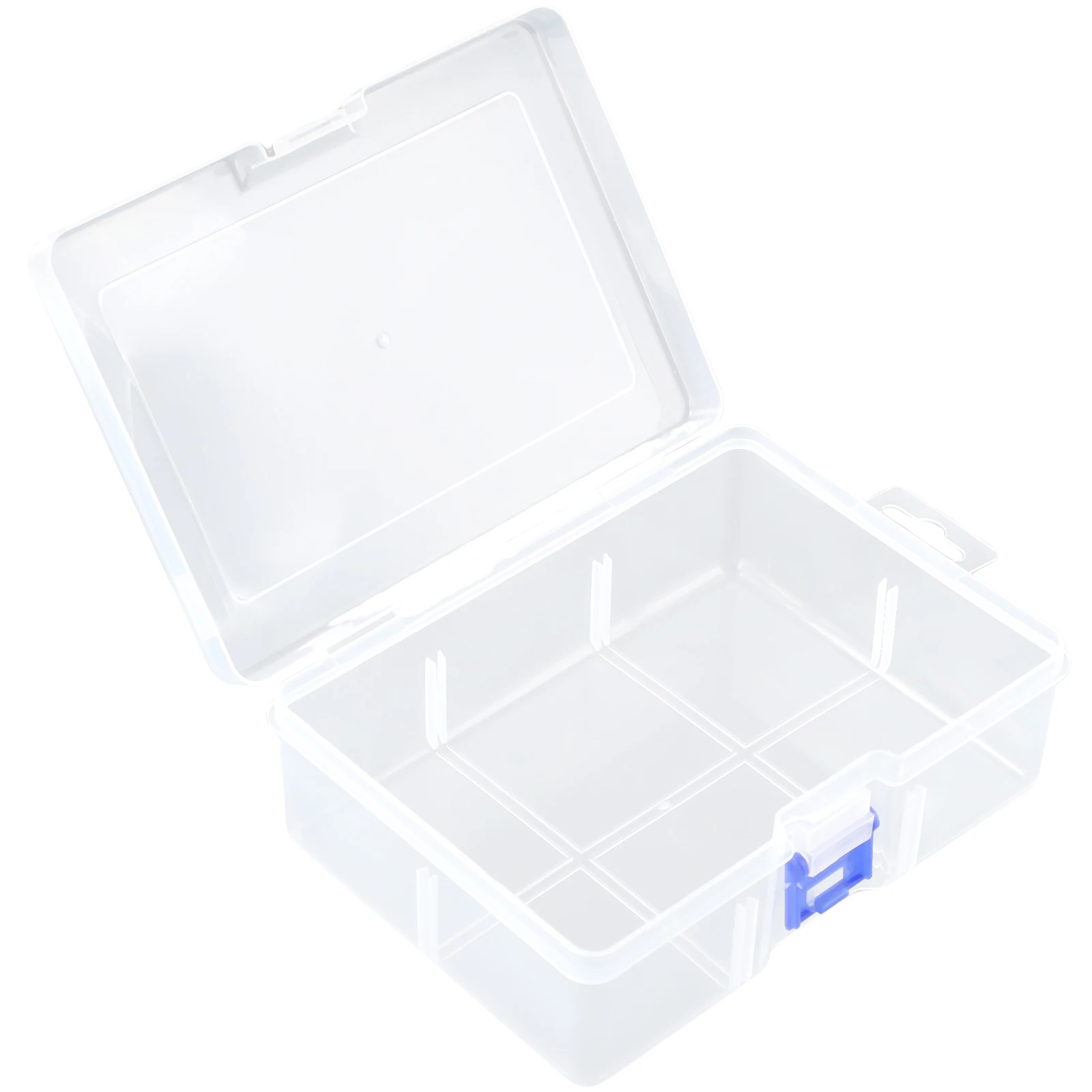 Caja de almacenamiento de cosméticos de plástico transparente espaciosa y bloqueable, mantiene sus joyas, maquillaje y accesorios ordenadamente organizados