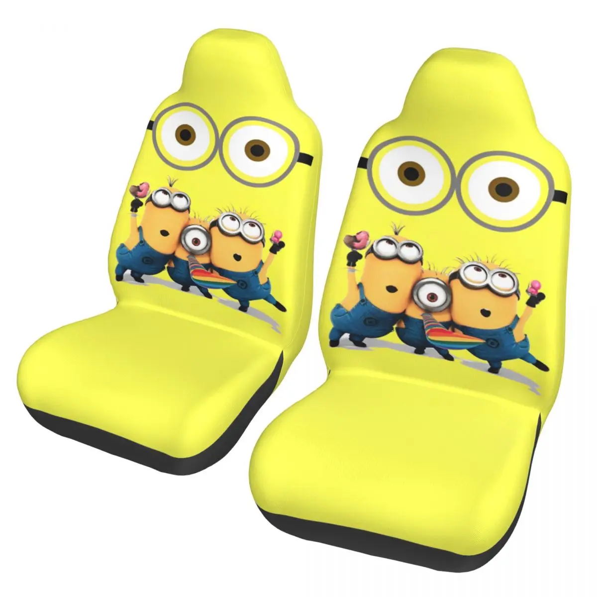 

M-Miniones Universal Car Seat Cover Auto Interior Women Comedy Cartoon Car Seat Protection Covers Fabric Fishing