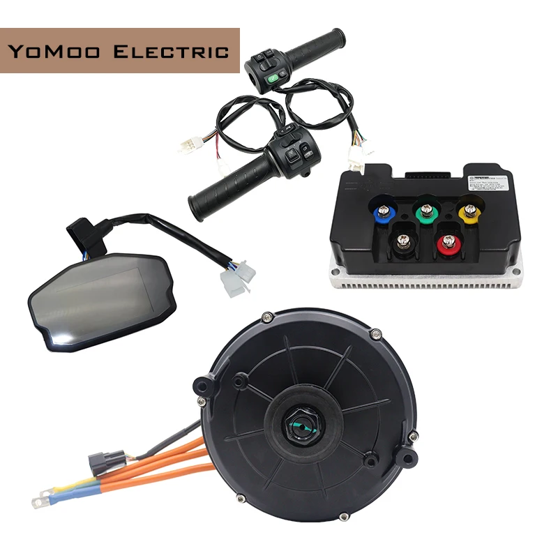 

QS165 V2 35H 60V 5KW Peak 10KW PMSM Mid Drive Motor With FarDriver Controller ND72450/ND72680 DKD Display and T08 Throttle