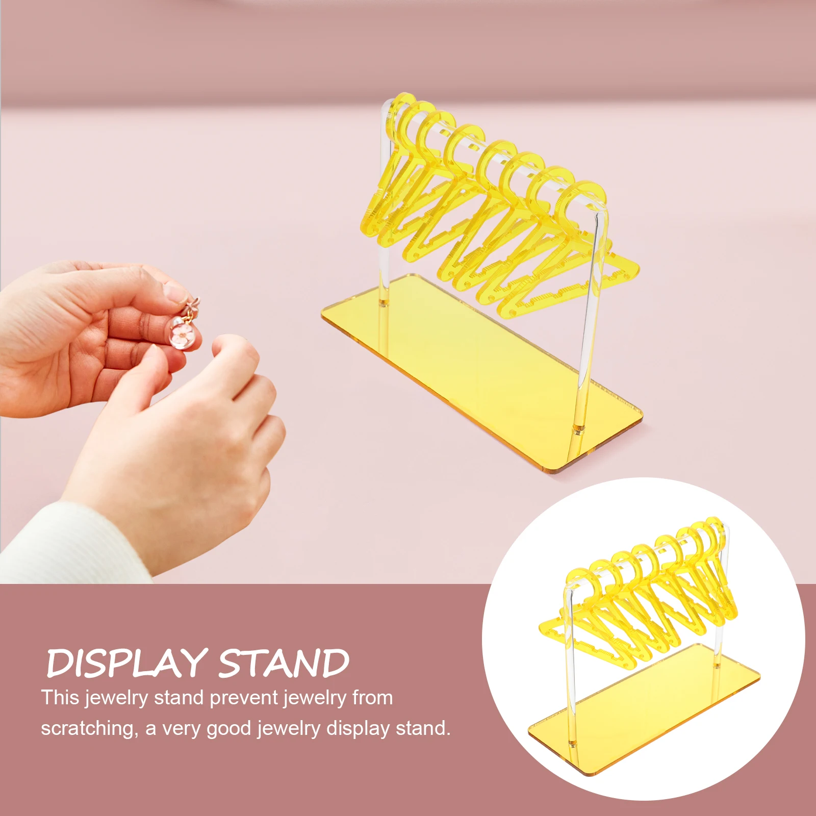 

Прозрачная акриловая подставка для ювелирных изделий, держатель для ожерелья, органайзер для сережек, небольшое хранилище ювелирных изделий для колец, браслетов, ключей