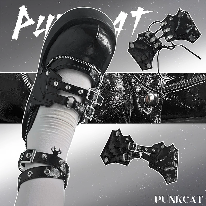 Cos Twin Shadow Punkcat Original Punk Thick Sole Shoes Y2k Subcultural Spicy Girl Gothic Lolita Songcake Shoes