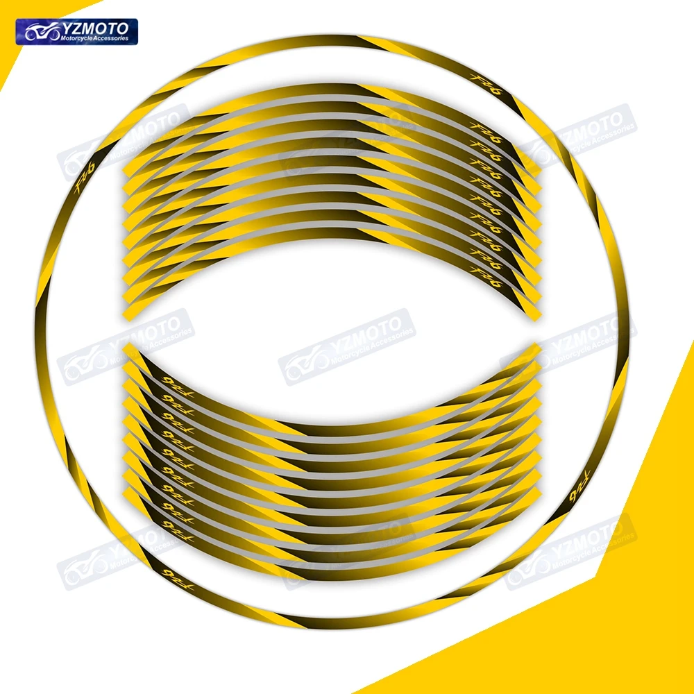 

Наклейки на переднее и заднее колесо для мотоцикла FZ6, 17 дюймов, водонепроницаемые, светоотражающие, декоративные наклейки на обод