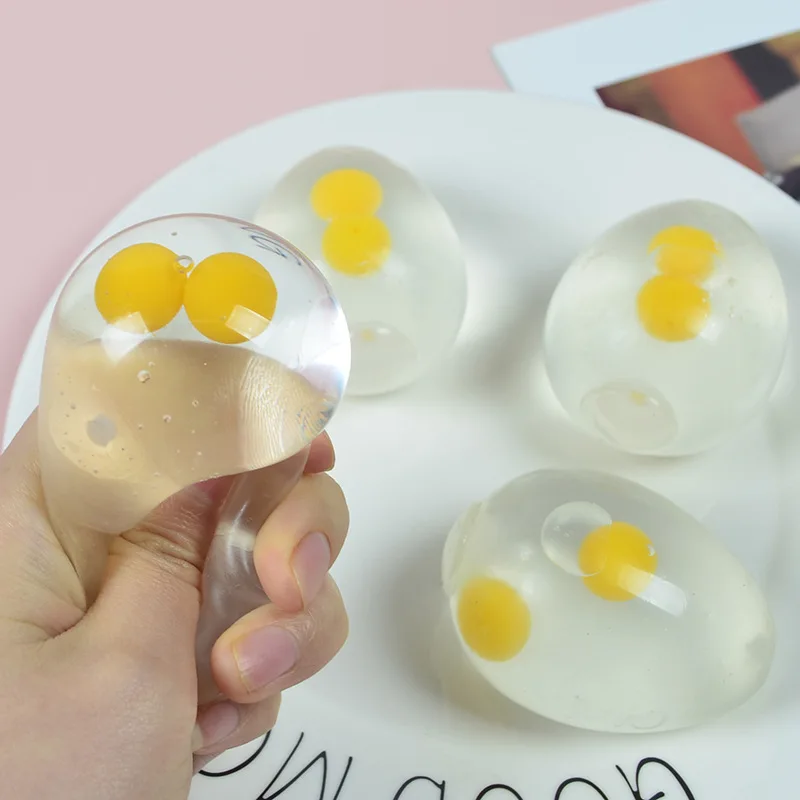

Summer Squishy Novelty Funny Transparent Egg Yolk Squeezed Water Balloon Can Not Fall Down Anti-Stress Restless Kids Toy Gifts