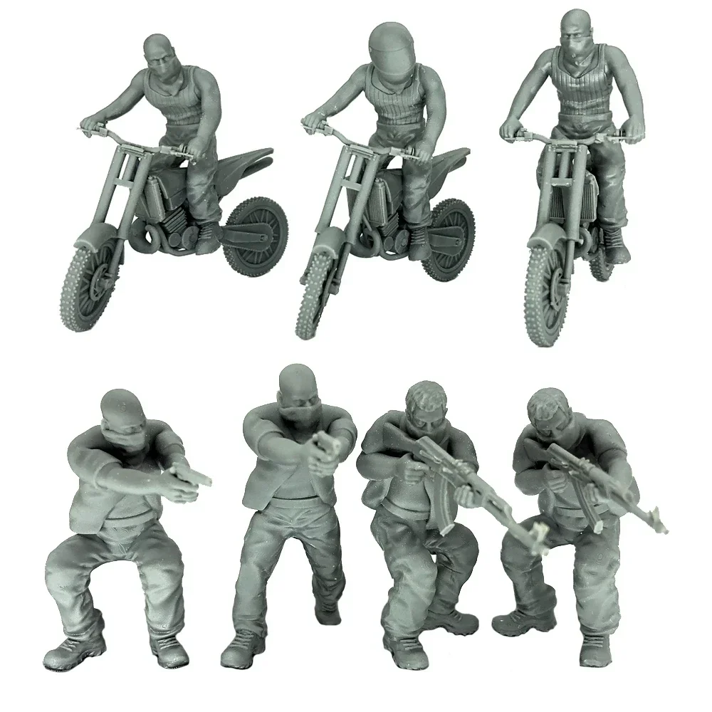 

Biker Gang 1/35, статуэтка из смолы, строительный комплект, 54 мм, миниатюрные фигурки A300