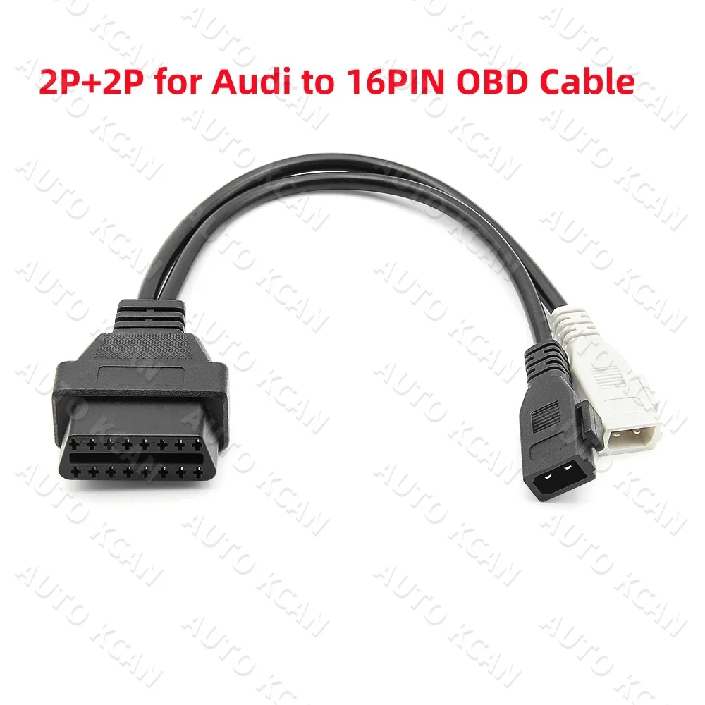 2X2Pin Adapter to 16Pin Female OBD2 Connector OBD2 Diagnostic Cable ForVAG ForVW Adapter Diagnostic Cable