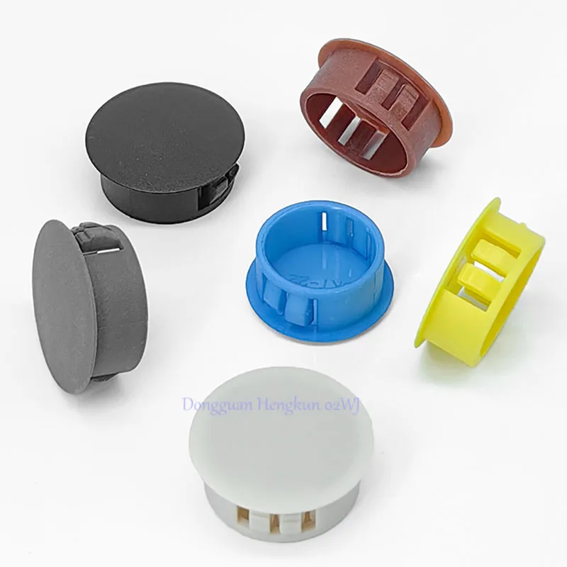 Round Plastic Cover Furniture Snap Hole Plug Panel Hole Plug Black And White Multicolor Buckle Plug Head Nylon Plastic Hole Tube