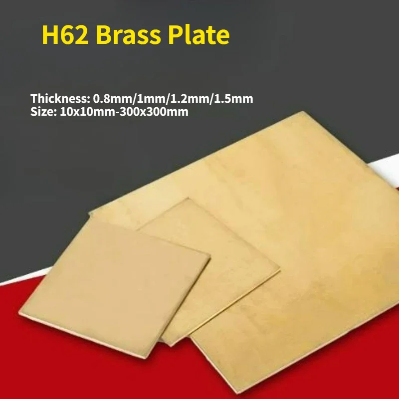 C27400 CuZn40 Messingblech 0,8-1,5 mm dick, CNC-Bearbeitung, Millstock für Modellrahmen, Formen, DIY-Bastelarbeiten 10x10-300x300mm – Detail 1