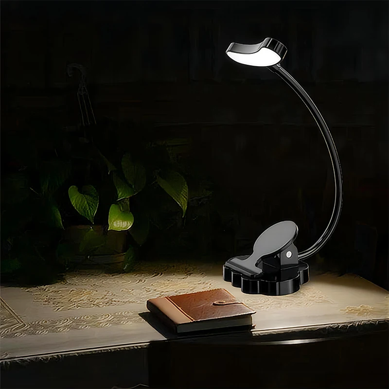 

Flexible Clip Study Reading Lamp LED wireless Table Lamp Book Light With Holder Bedside clamp lamp Bedroom Decor Nightlamp