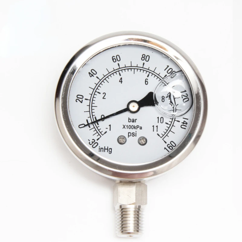 Stainless Steel 1/4 npt 160 psi DIgital Oil Filled Pressure Gauges