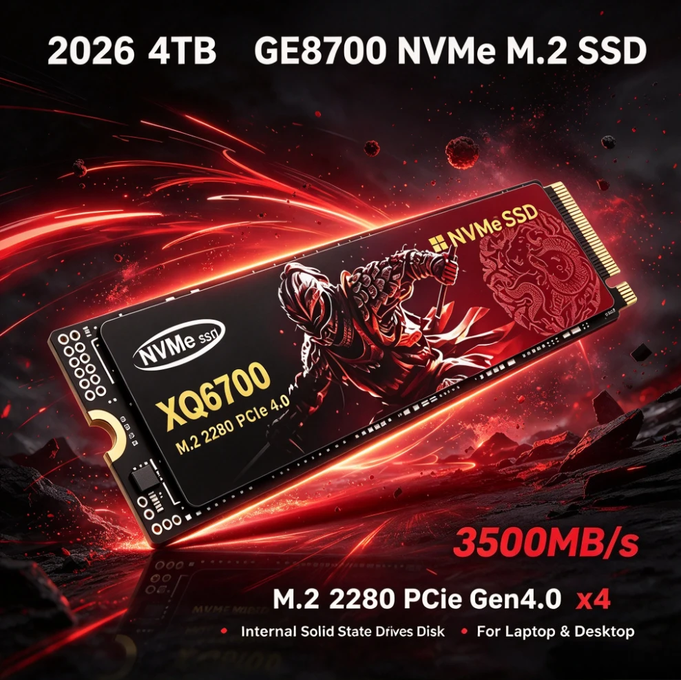 High‑Speed XQ6700 M.2 NVMe SSD Internal Gaming Solid State Drive 500GB 1TB 2TB 4TB Capacity PCIe 4.0 3500MB/s for PC Laptop