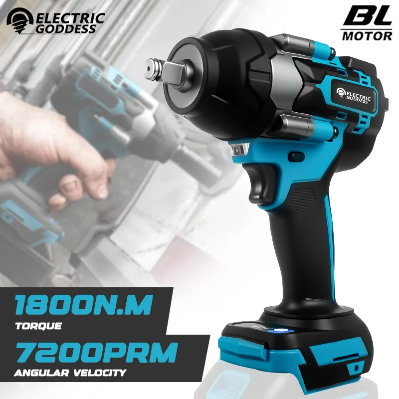 

Электрический беспроводной ударный гайковерт Goddess, бесщеточный электроинструмент с крутящим моментом для литий-ионного аккумулятора Makita 21 В