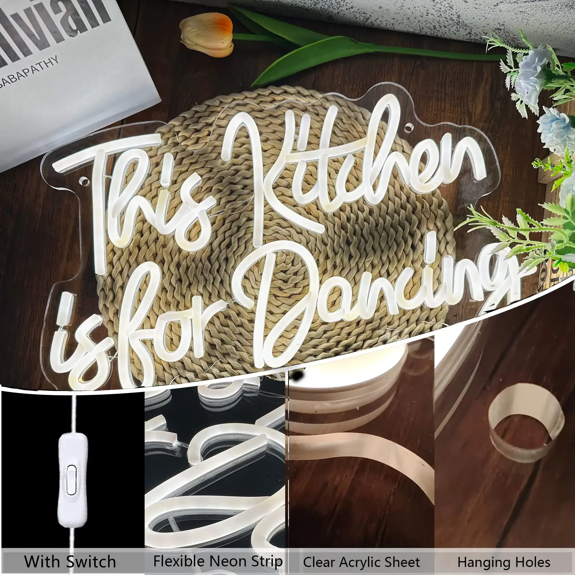 

This Kitchen is for Dancing Neon Sign LED Neon Lights for Wall Decor Dancing Farmhouse Kitchen Home Decor Birthday Party Gift