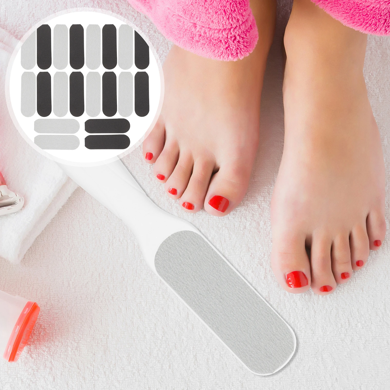 

20pcs Professional Foot File Sand Paper Refills Pedicure Dead Skin Remover Replacement Pads Multi-Function Foot Care Tool Nail