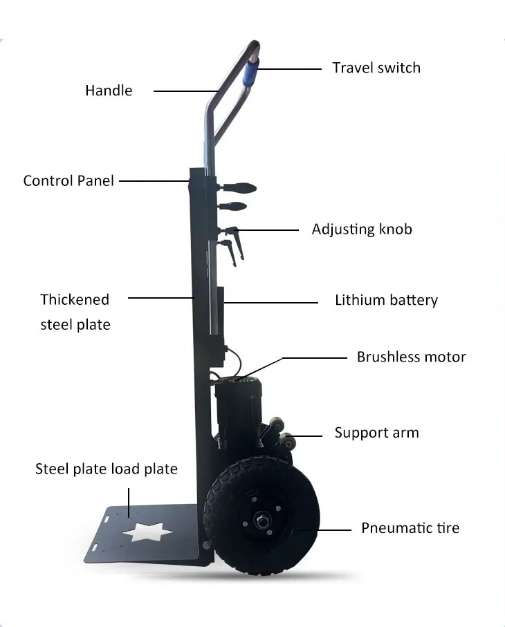 Hand Truck 250kg 400kg Loading Weight Electric Stair Walker Climber Climbing Trolley For Sale