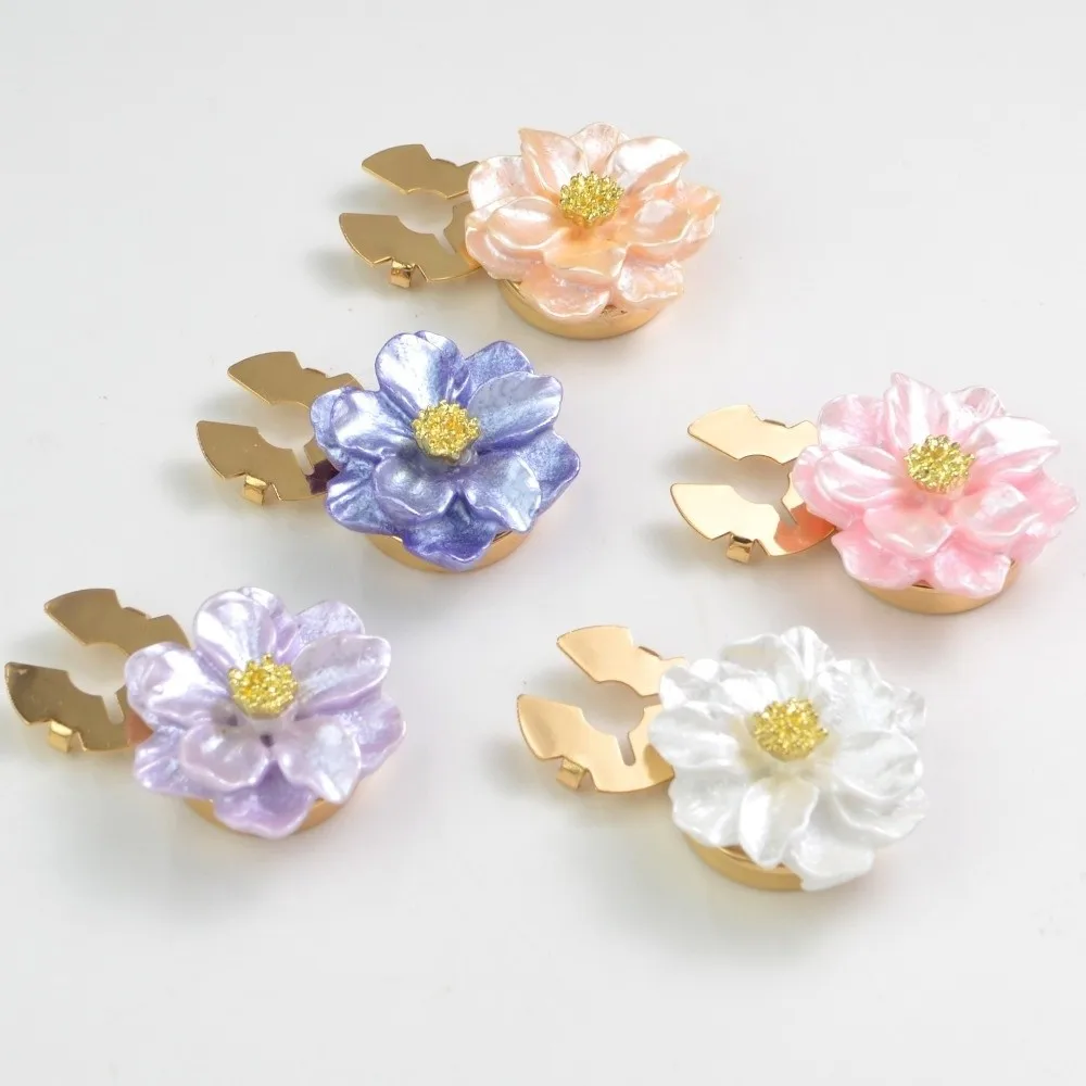 Flower Shape Button Covers Clothing Decoration Pearlescent Gardenia Flower Flower Button Covers DIY Clothing Shirt Button Clip