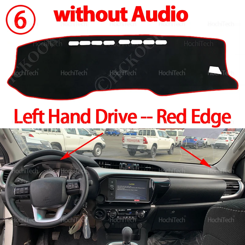 Für Toyota Hilux Rogue TruckMasters OX AN110 AN120 AN130 2020-2025 Anti-Rutsch-Matte Armaturenbrett Abdeckung Teppich 2024 Sonnenschirm Dashmat – Detail 14