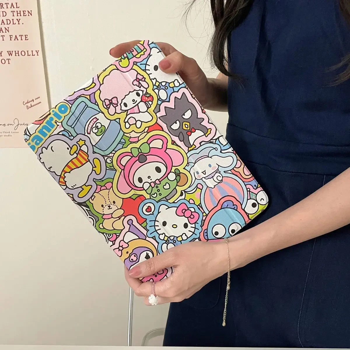 

Акриловый ударопрочный чехол Sanrio с рисунком Hello Kitty для iPad Air 4, 5, 10 поколения, 10,9, 7, 8, 9, iPad Pro 12,9 Mini, 6, 5
