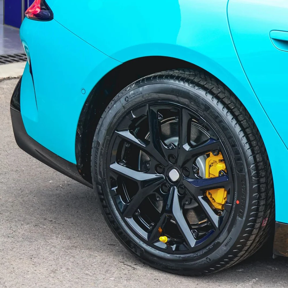 Premium Glossy Crystal Car Rim Vinyl Wrap High Heat Resistant Wheel Hub Sticker Film Bubble Free Air Release Spoke Protection view 4