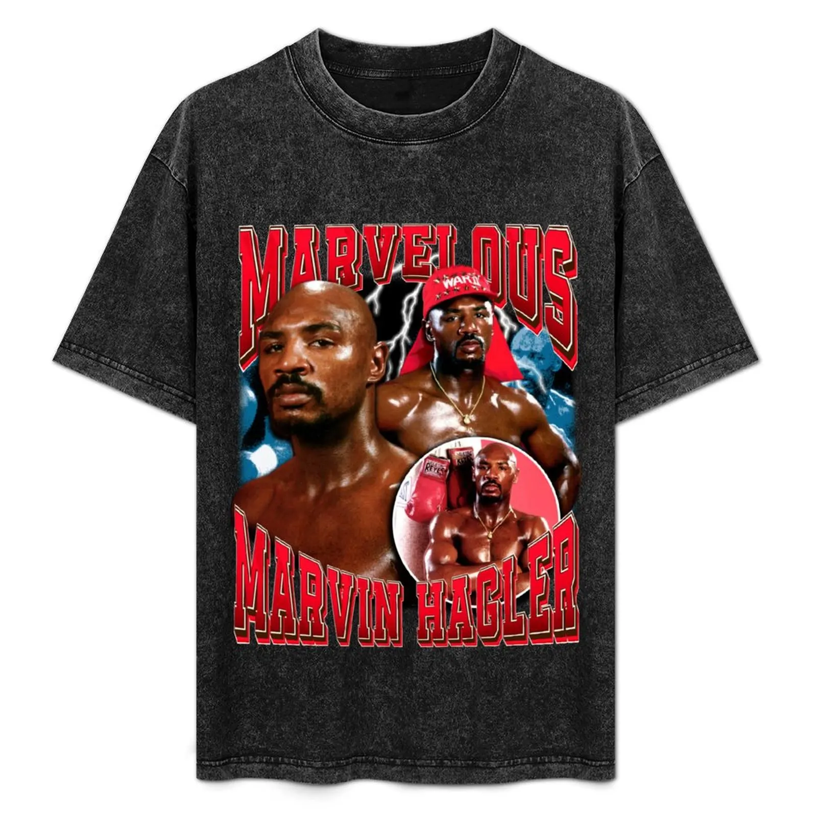 

Marvelous Marvin Hagler Vintage Boxing Legend Signature Retro 80s 90s Bootleg Rap Style T-Shirt