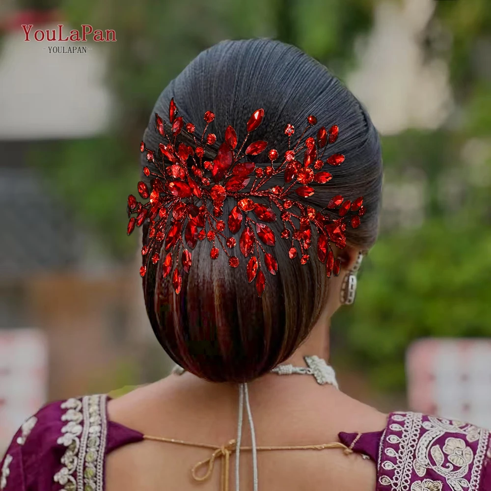

YouLaPan Luxury Rhinestone Hairwear Trendy Bride Headpiece Handmade Wedding Headband Women Party Banquet Hair Accessories HP857