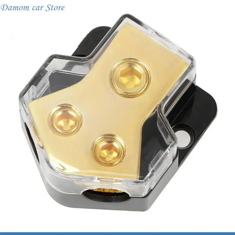 A2UC High Performances 1 In 2 Out Stereo Wire Splitter Speaker Cable Junction Box For Motorcycle Auto And Marine Sound Systems