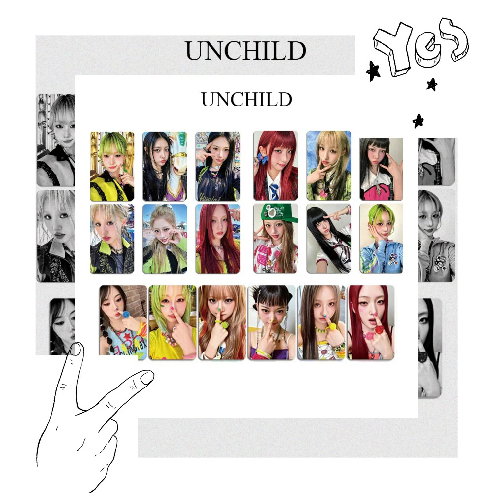 Новинка: Дебютный альбом UNCHILD, набор из 6/18 глянцевых ломо-карточек с милыми селфи-фотокарточками Yeeun, Heekie, Haeun – коллекционный подарок для фанатов
