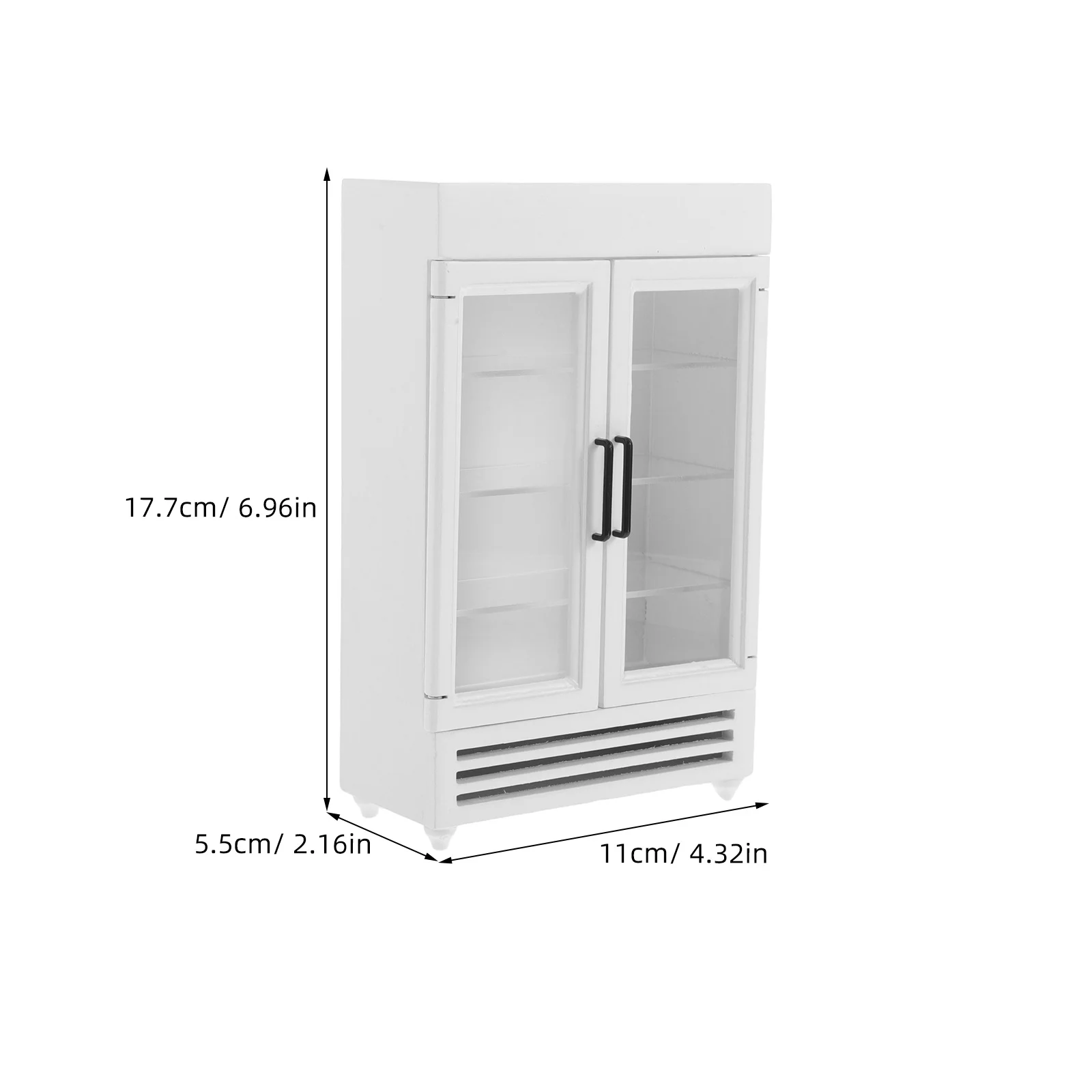 Poppenhuis miniatuur houten koelkast 1:12 schaal realistische minikoelkast voor poppenhuis keukenmeubilair ambachtelijke fotografie