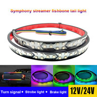 New GM rear trunk light streamer horse herring bone turn signal modified arrow trunk brake colorful flashing light strip