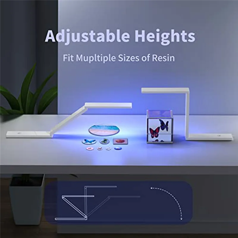 ABZV-UV ライト 樹脂用 54W UV レジン硬化用ライトランプ ワイヤレス&折りたたみ式 3-In-1 用途 樹脂用品