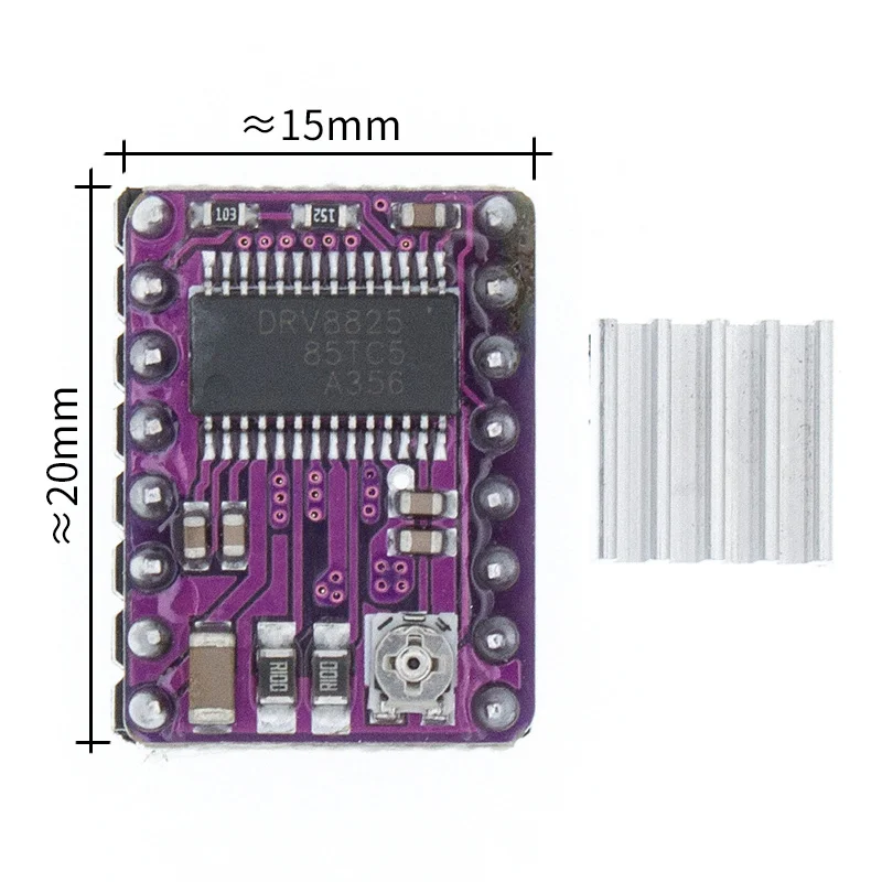 3D Printer Parts StepStick A4988 DRV8825 Module Stepper Motor Driver With Heat Sink Carrier Reprap RAMPS 1.4