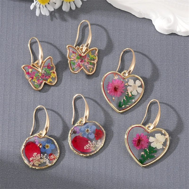 

Makersland Floral Earrings Trendy Jewelry Accessories for Ladies Wholesale Fashion Jewellery Flower Butterfly Earrings for Women