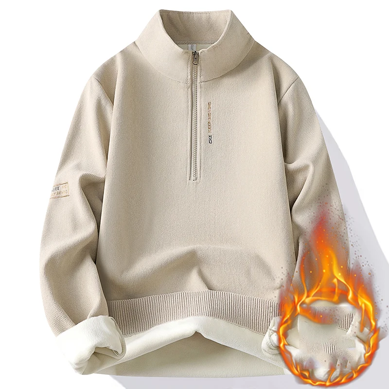 Men's Sweat-shirt Knit Autumn Streetwear Men's Clothing Male Sweater For Men Fashion Pullovers Casual Hombre Warm Solid Spring