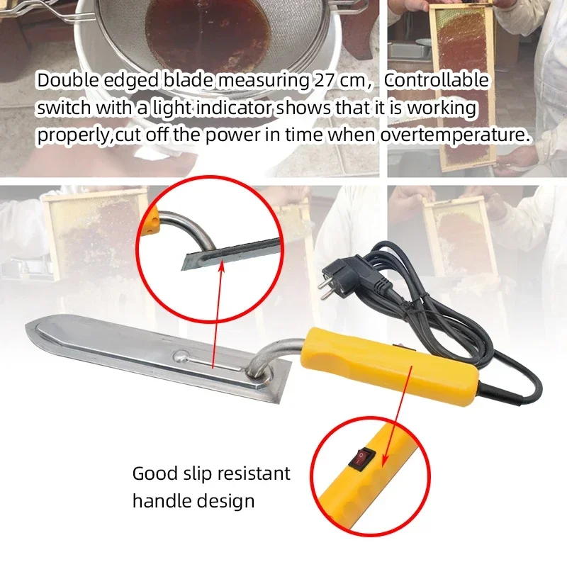 

Electric Cutting Honey Knife Heating Up Quickly Honey Extractor Honey Cutter Scraper Uncapping Knife Beekeeping Tools