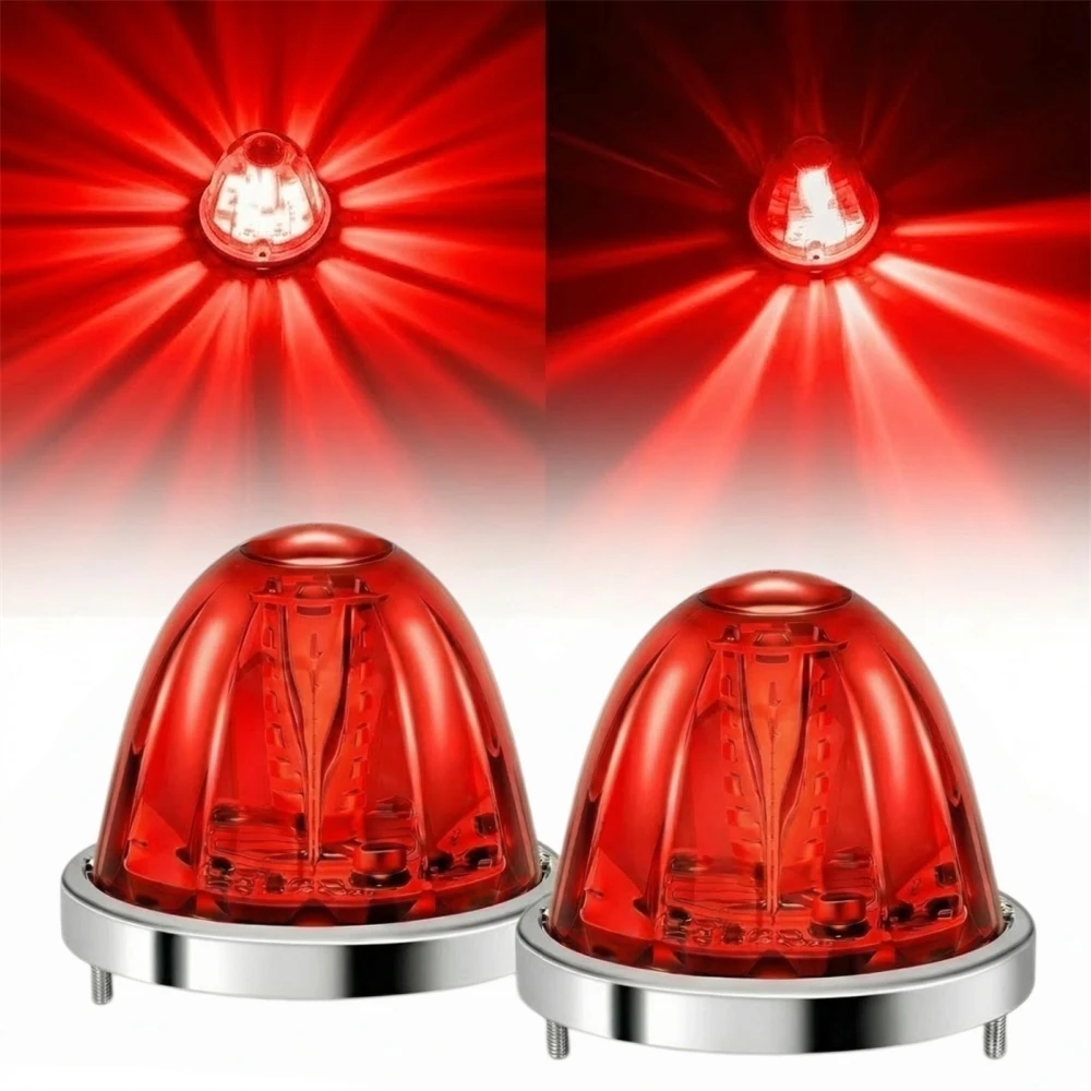 

2 шт. светодиодные стробоскопические вращающиеся габаритные фонари в форме арбуза для крыши кабины грузовика