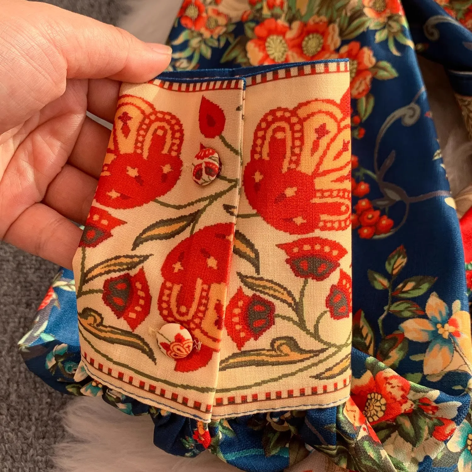 2025 Autumn Gorgeous Flower Holiday Boho Dress Women's V-Neck Long Sleeve Floral Print High Waist Belt Pleated Maxi Vestido