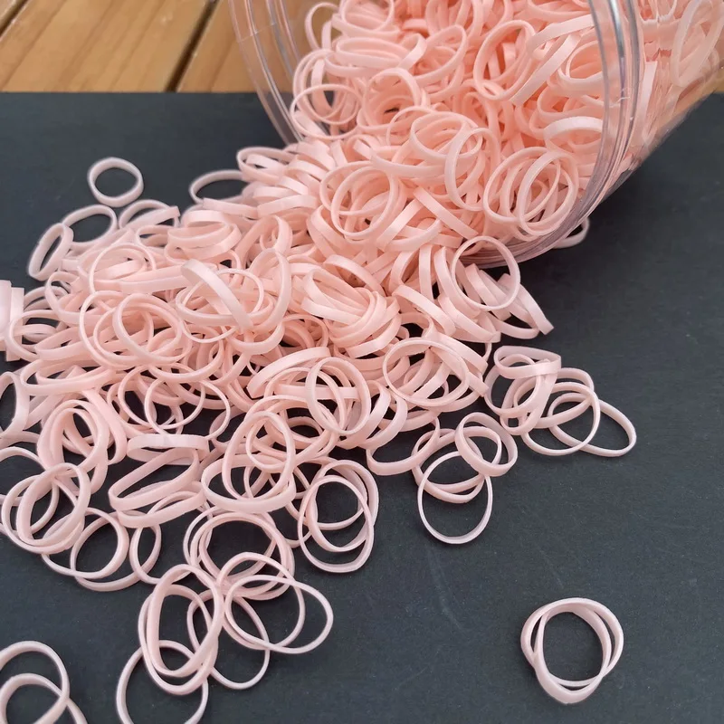 Über 800 Stück/Flasche Baby-Haargummi, Pferdeschwanz, dicke Einweg-Gummibänder, Kinder-Haargummis für Kinder, Mädchen, elastisches Haar-Accessoire – Detail 6
