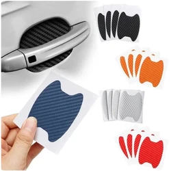4Pcs/Set Car Door Sticker Carbon Fiber Scratches Resistant Cover Auto Handle Protection Film Exterior Styling Car Accessories