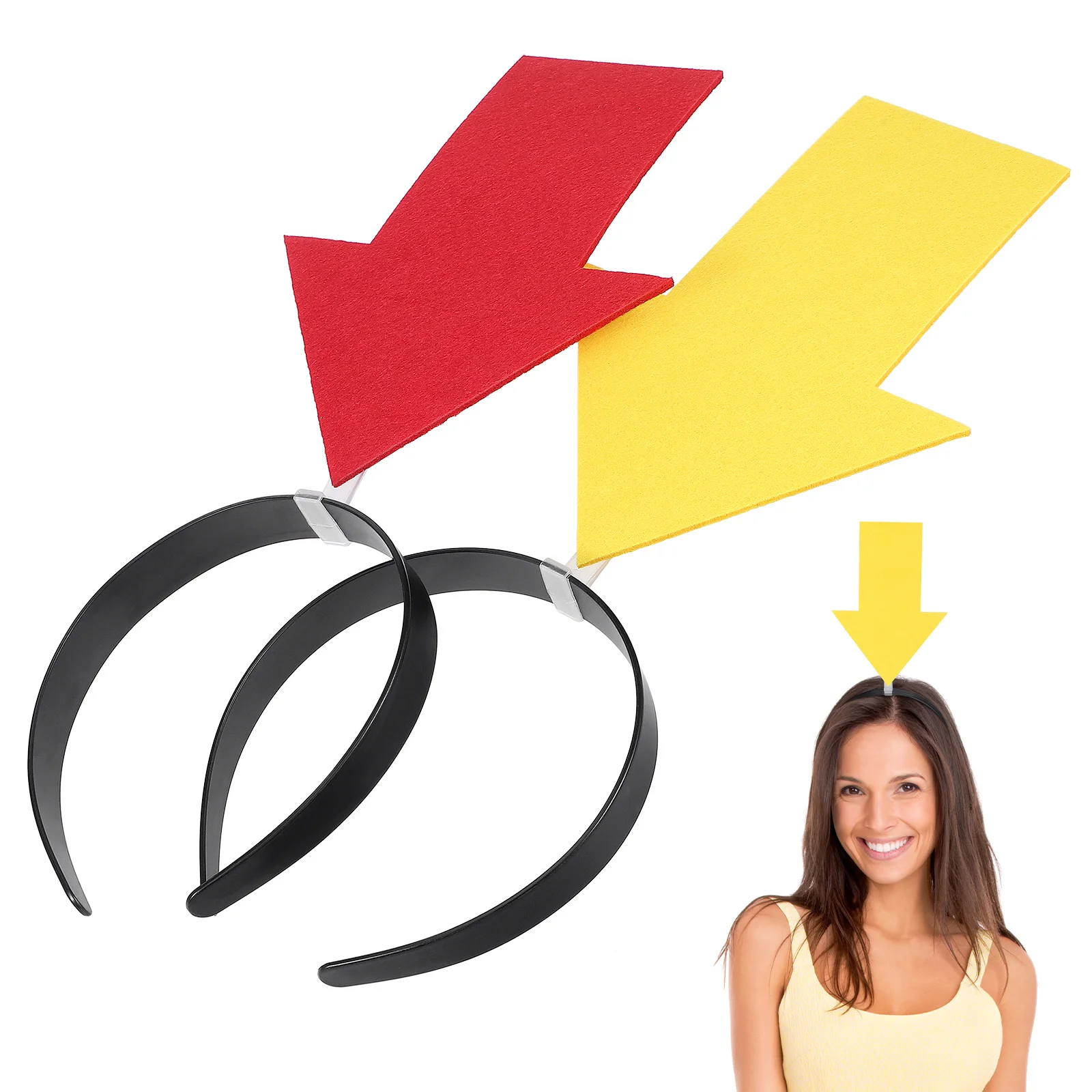 

2Pcs Arrow Headband Exquisite Texture Photo Prop Headwear Party Dress Up Festival Cosplay Hair Accessories Novelty Headband