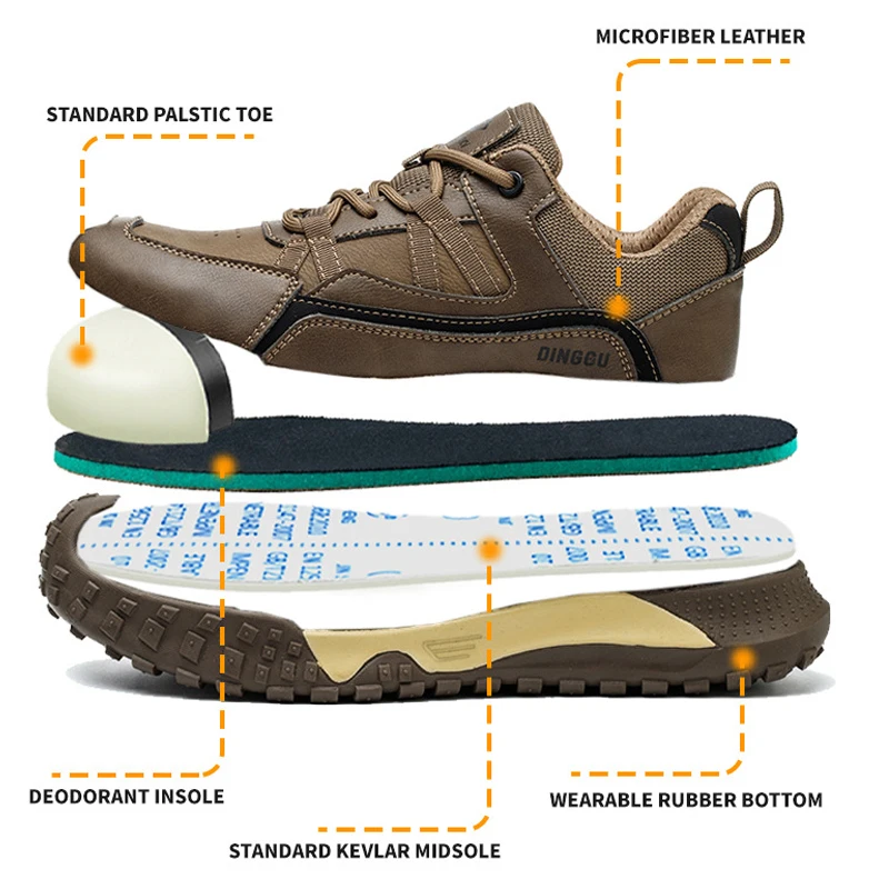 Insulated 10kV Work Shoes Men Composite Toe Anti-Smash Safety Shoes Men Boots Puncture-Proof Indestructible Shoes Non-Slip